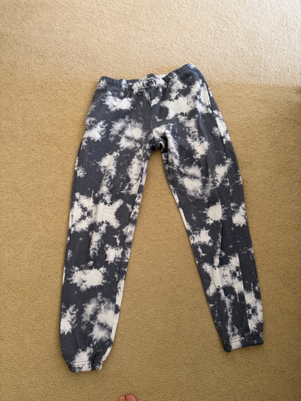 Grayson Threads Black and White Tie-Dye Joggers